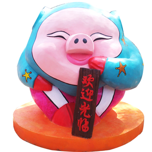 户外大型卡通雕像景观园林彩绘动物雕塑城市广场文化艺术品铜雕