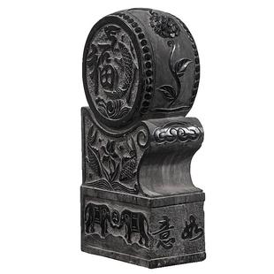 青石仿古门墩家用抱鼓石墩福鱼小象中式门口石鼓雕塑一对门当石雕