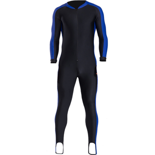 新款连体泳衣女保守长袖防晒显瘦潜水服男士游泳衣冲浪服女款长裤