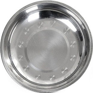 不锈钢菜碟子盘子大圆盘平盘浅盘创意饺子菜盘加厚加深小餐具大号