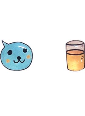卡通酷儿元素耳钉吸铁石萌萌哒