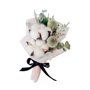 ins乡村风味进口刺果蓝白木棉花红果小干花束永生花礼盒伴手礼