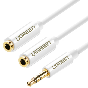 绿联耳机分线器一分二音频线1分2双人情侣耳机转接头转换器分享线转接线耳分器