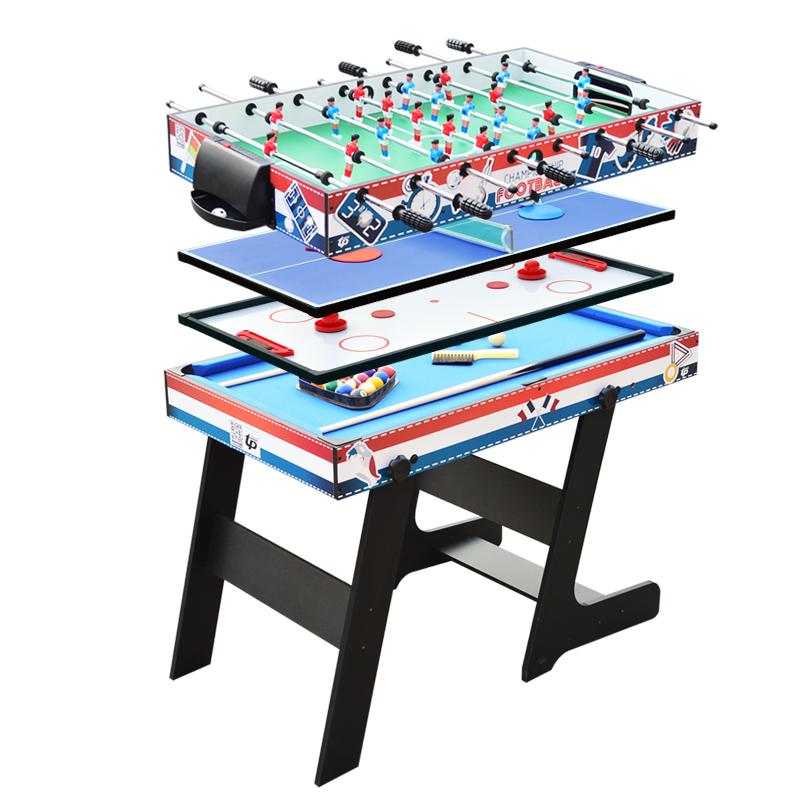 拓朴运动多功能儿童台球桌5合1折叠足球机双人互动亲子游戏玩具桌