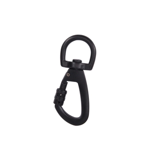 黑色弹簧扣锌合金登山扣迷你钥匙扣D型带锁狗链扣承重保险扣八字