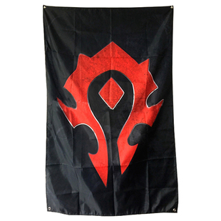 暴雪魔兽世界部落挂旗挂布 网游网吧装饰 个性工作室宿舍装饰挂布