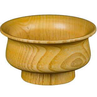 欧斯特酥油茶碗天然桃木糌粑碗 圣水杯饭碗供碗西藏木碗口径12cm