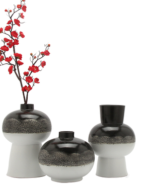 新中式风复古简约样板房玄关花瓶