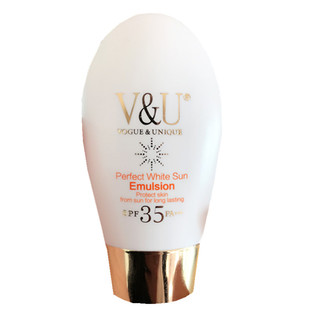 膜法传奇VU清透瓷白防晒乳霜SPF35美白祛斑防晒隔离紫外线UVA UVB