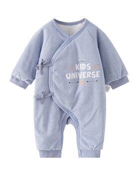 童泰夹棉偏开棉哈衣儿爬服连体衣