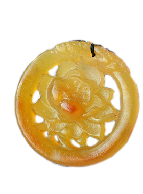 复古中药羊角清肝火毛衣链吊坠