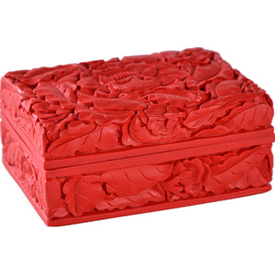 扬州特色漆器厂剔红雕漆名片盒桌面办公卡片收纳盒男女士单位礼品