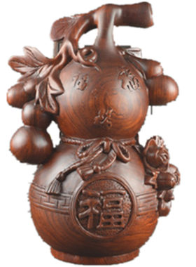 缅甸中式客厅玄关手工乔迁木雕