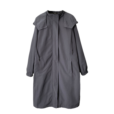 加大过膝学生工装连帽胖mm外套