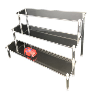 亚克力梯形 一二三层陈列架 手办模型展示架亚加力透明胶架