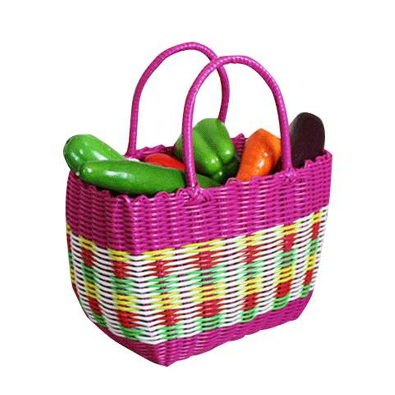 塑料收纳买菜篮子筐水果购物篮手提篮宠物针线洗澡浴篮买菜篮子