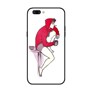 滑板红衣少年适用苹果12pro手机壳基友vivoX60华为p40玻璃壳8plus