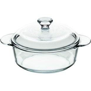 耐热钢化玻璃烤碗加厚微波炉烤箱家用双耳带盖烤盘芝士焗饭烤盘