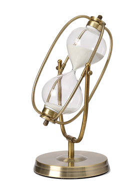 创意金属沙漏客厅装饰摆件生日礼物15/30/60分钟时间沙漏计时器