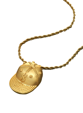 solo棒球帽吊坠项链情侣时尚饰品