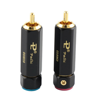声弦百威PR-109镀金可锁式免焊RCA莲花插头音频信号插头
