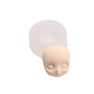超轻粘土软陶高透bjd阿布/小布Q版万用脸模精灵娃娃头模具硅胶脸