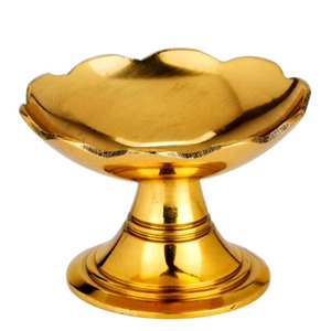 宝莲阁佛具酥油烛台 纯铜烛台 烛台 蜡烛台 莲花烛台 酥油灯座