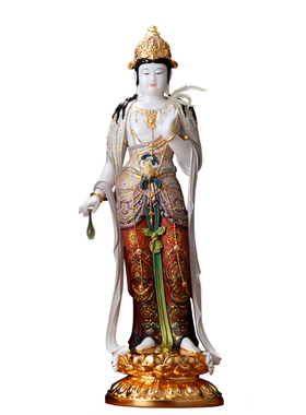 西方三圣手工彩绘阿弥陀佛汉白玉