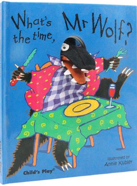 现货 英文原版 老狼老狼几点了 手指玩偶书 What's the Time, Mr. Wolf? With Finger Puppet