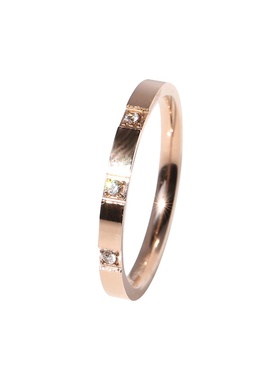 日韩风网红钛钢细钻chic戒指环