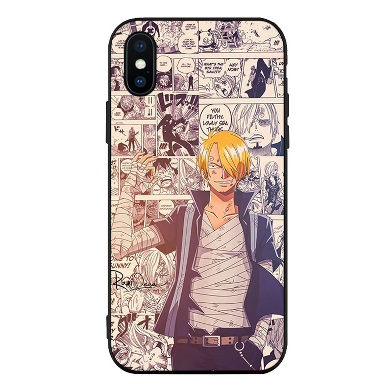 海贼王山治白胡子6s适用XS MAX手机壳8plus男女iphone7软5s硅胶XR