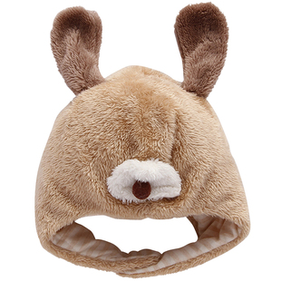 0-1-2岁宝宝帽子男宝宝秋冬一岁女宝宝0-3-6三个月女孩冬护耳加绒