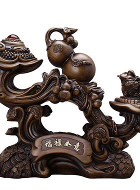 家居客厅新中式风贺寿如意葫芦