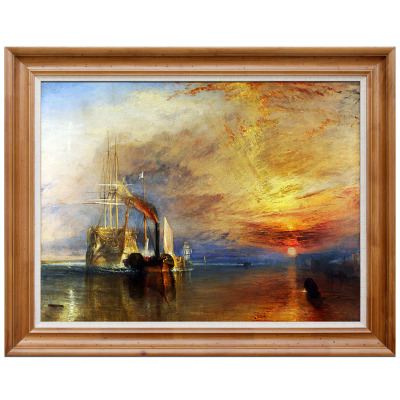 透纳战舰归航帆船九级欧式风油画