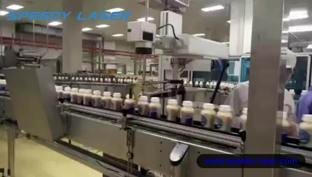 Desktop 3w 5w 10w Uv Laser Marking Machine With Conveyor For Drink