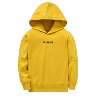 哈皮鲁男童春装2021新款带帽潮上衣洋气大童卫衣12打底衫15岁男孩