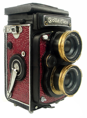 复古风德国禄莱双眼照相机模型