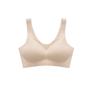 日本无痕内衣套装女无钢圈美背文胸薄款聚拢运动防震跑步睡眠胸罩