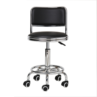 吧台椅升降靠背椅 家庭小空间电脑椅 高脚椅学校实验室工作滑轮椅