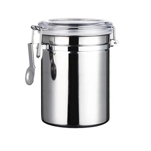 不锈钢密封罐坚果豆茶叶罐厨房家用装话梅食品零食的储物罐子防潮