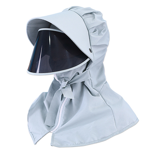 防晒帽子遮脸脖子披肩防晒帽遮脸夏季骑车遮脸连帽遮阳防护帽