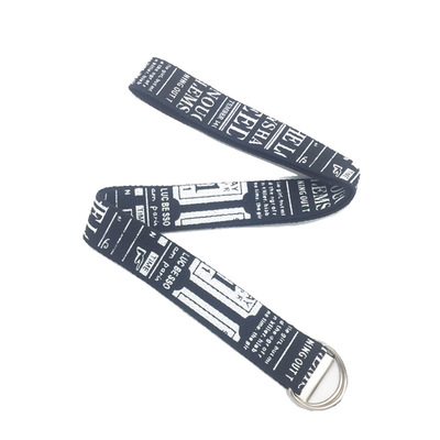 男女通用休闲风双环扣帆布腰带