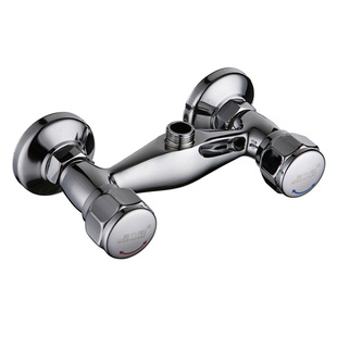 卫浴入墙式双把淋浴龙头全铜主体喷头花洒套装软管冷热水混水阀门