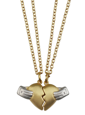 心碎时分钛钢情侣男女锁骨链