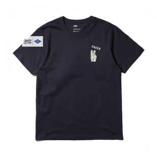 MADNESS CHEER PRINT余文乐同款胜利手势印花短袖男潮流百搭T恤棉