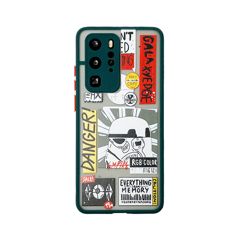 华为mate30手机壳p40pro撞色星球大战nova7/6适用卡通标签潮全包
