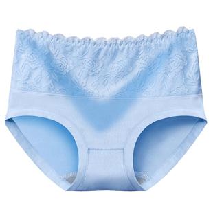 高腰腰棉质面料内裤女士提臀翘臀裤性感蕾丝纯棉裆三角裤夏