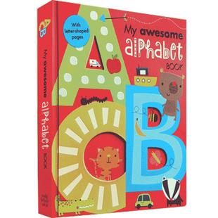 英文原版 My Awesome Alphabet Book ABC 儿童字母启蒙书 纸板书 3D立体 字母书 认知启蒙英文启蒙 幼儿 0-3岁 字母大卡书