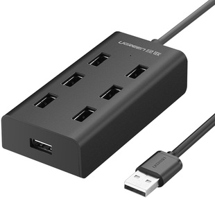 绿联usb扩展器转接头一拖七多接口hub电脑笔记本外接U盘打印机加长线转换多功能插口7口集分线器多口sub群控