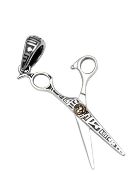 发型师项链吊坠复古泰银小剪刀